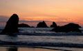 Sunset at Bandon Beach, Oregon